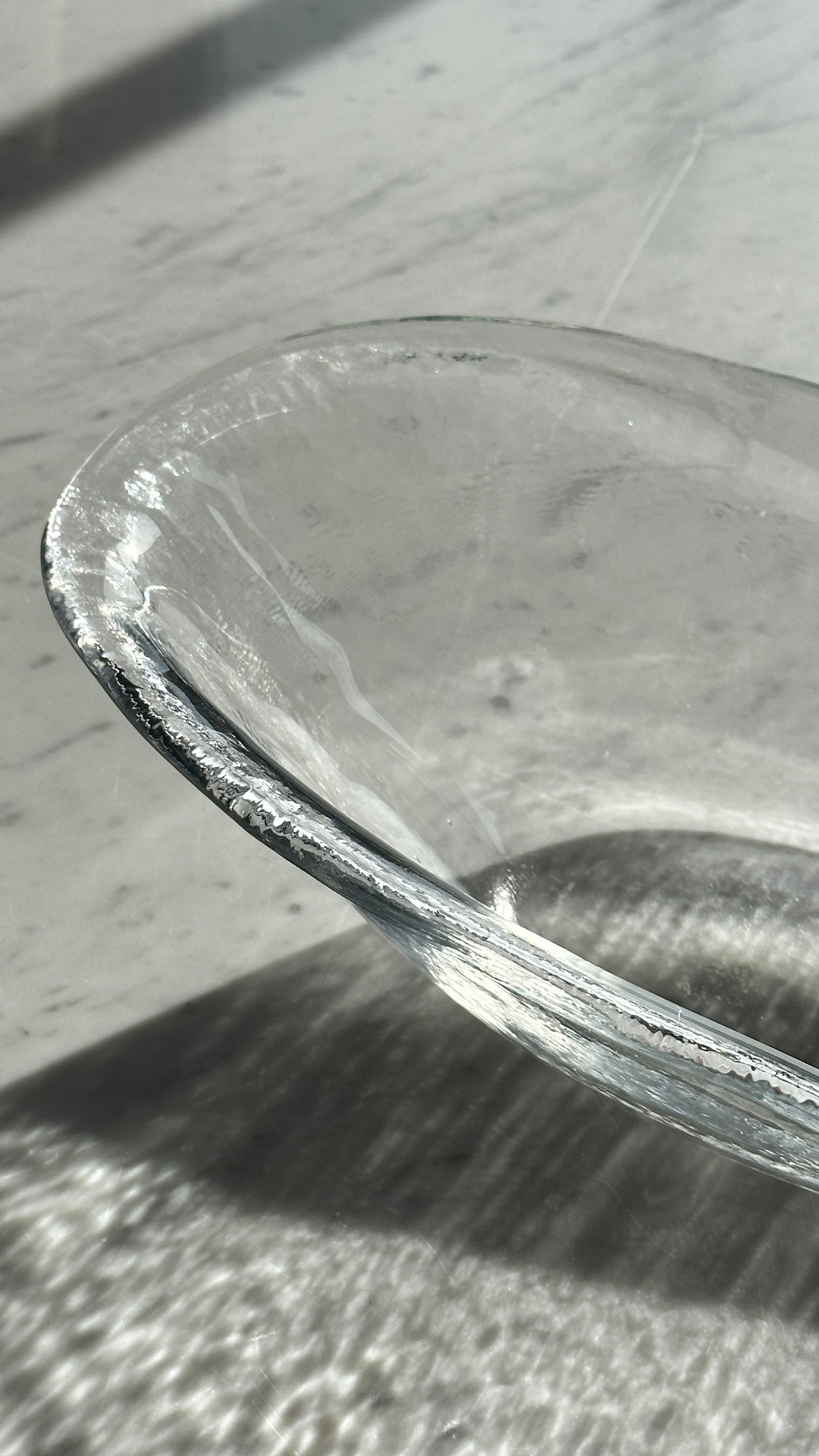 Large Glass Oyster Serving Dish