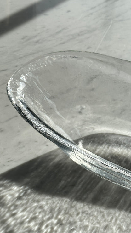 Large Glass Oyster Serving Dish
