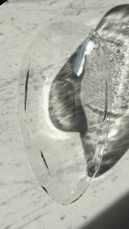 Large Glass Oyster Serving Dish