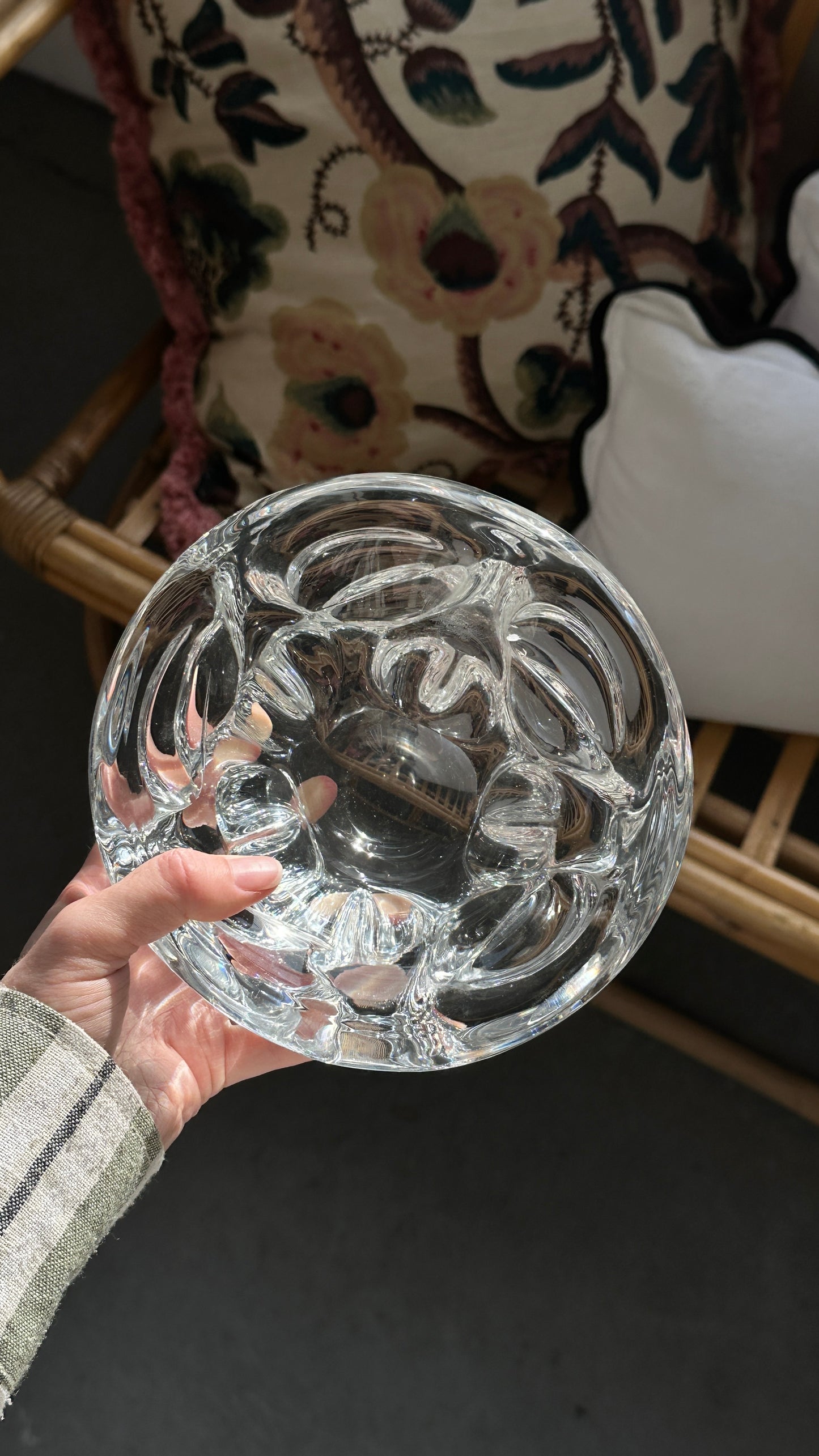 Chunky Vintage Art Glass Bowl
