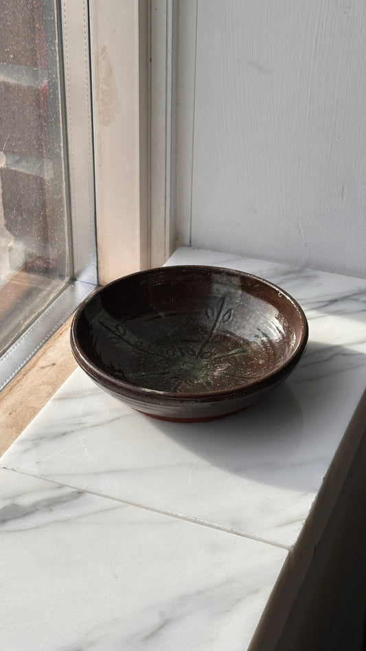 Decorated Ceramic Dish
