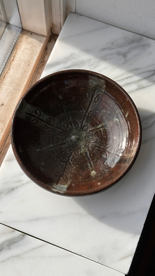 Decorated Ceramic Dish