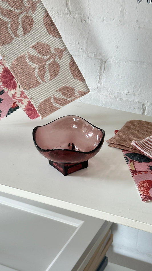Pink Glass Dish