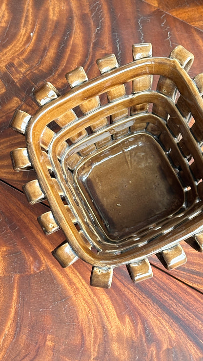 Spanish Ceramic Basket / Planter