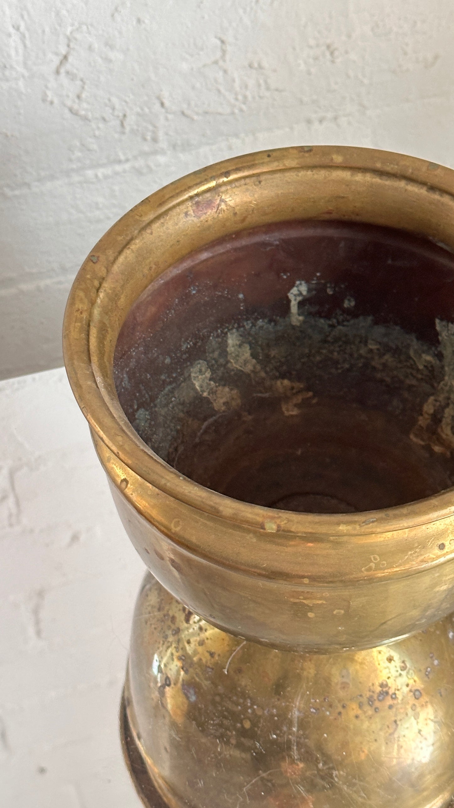 Vintage Brass Spittoon / Planter
