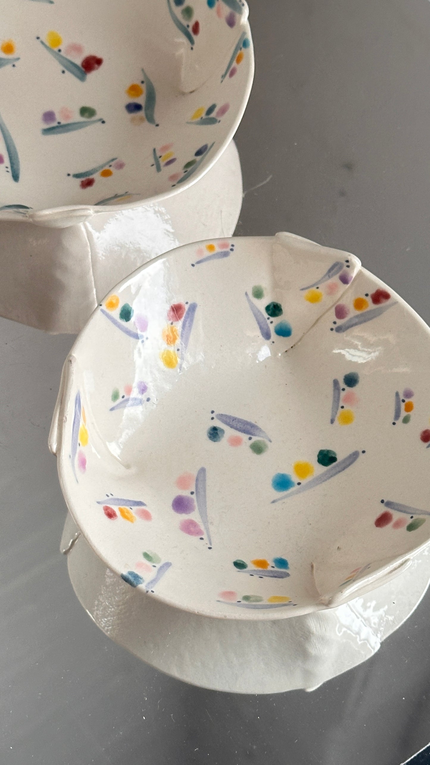 Pair of Vintage Bowls by L. Clover