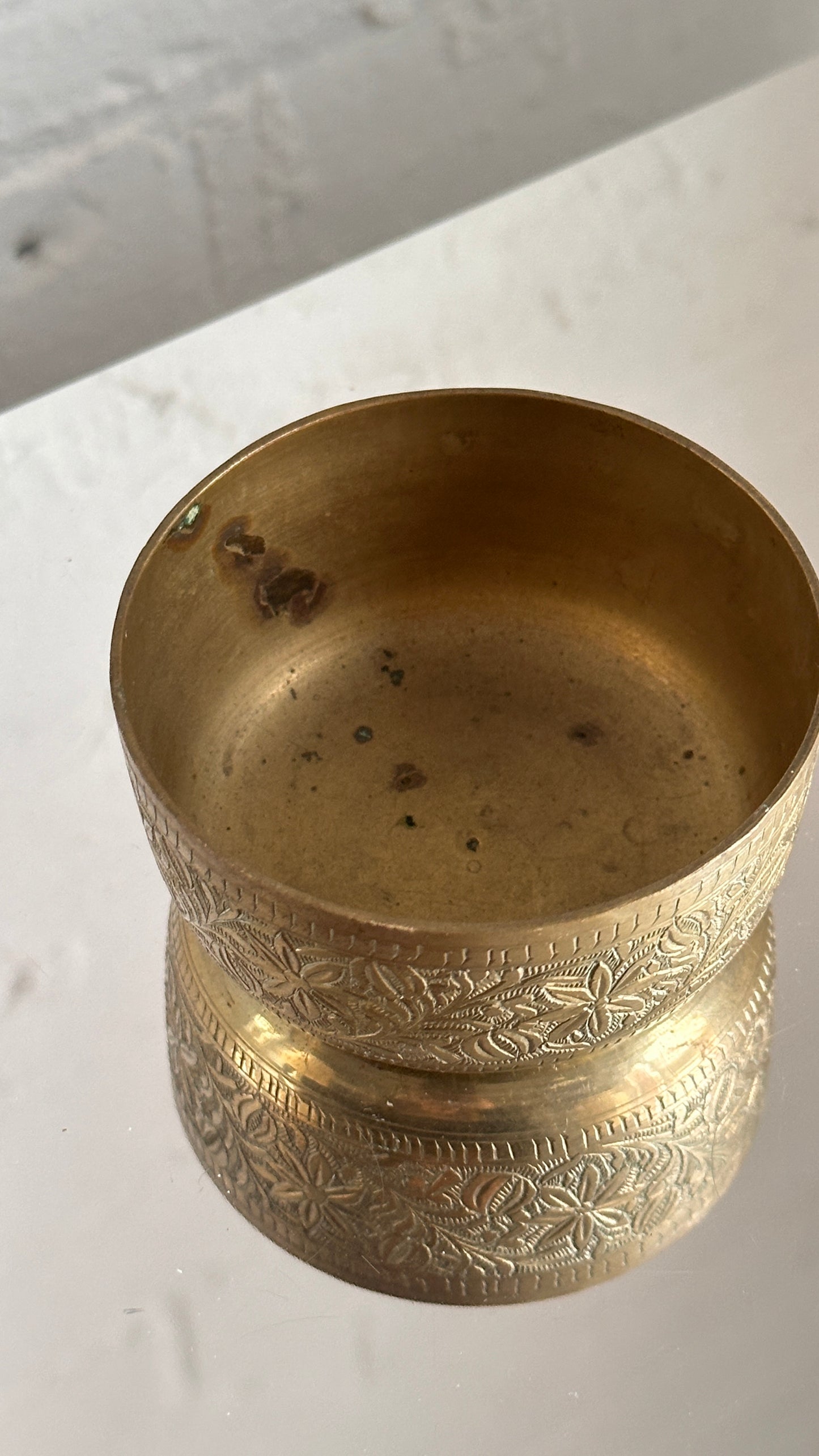 Engraved Brass Bowl
