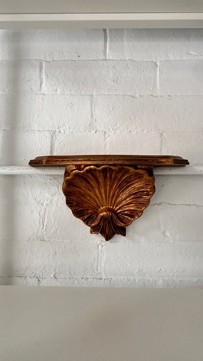 Giltwood Grotto Shell Wall Shelf