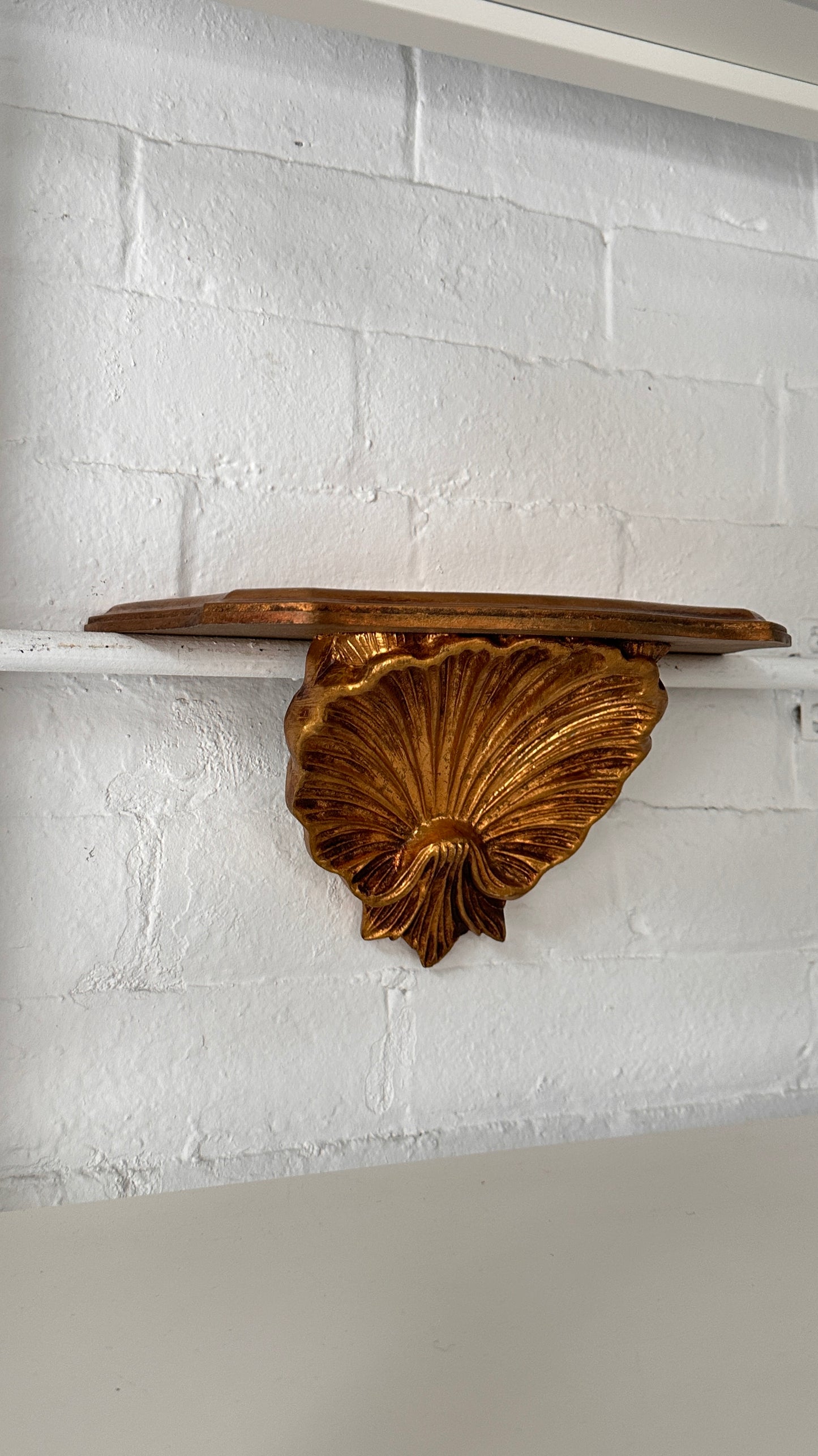 Giltwood Grotto Shell Wall Shelf