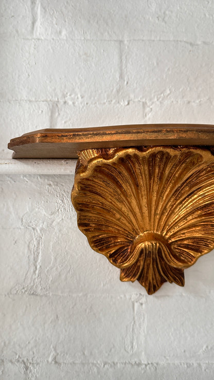 Giltwood Grotto Shell Wall Shelf