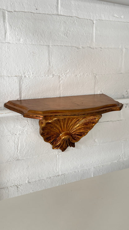 Giltwood Grotto Shell Wall Shelf