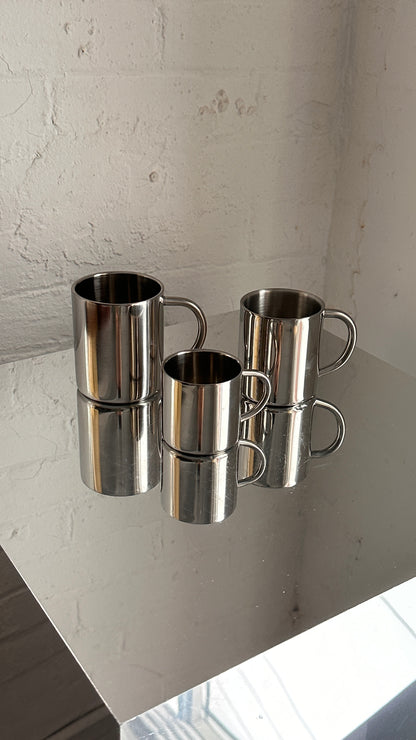 Set of 3 Stainless Barista Cups
