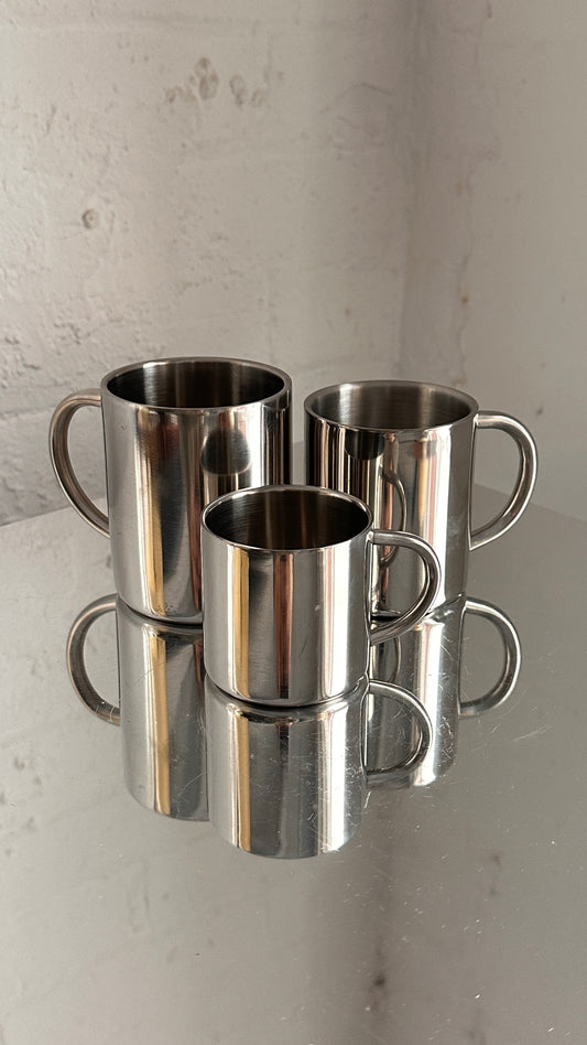 Set of 3 Stainless Barista Cups