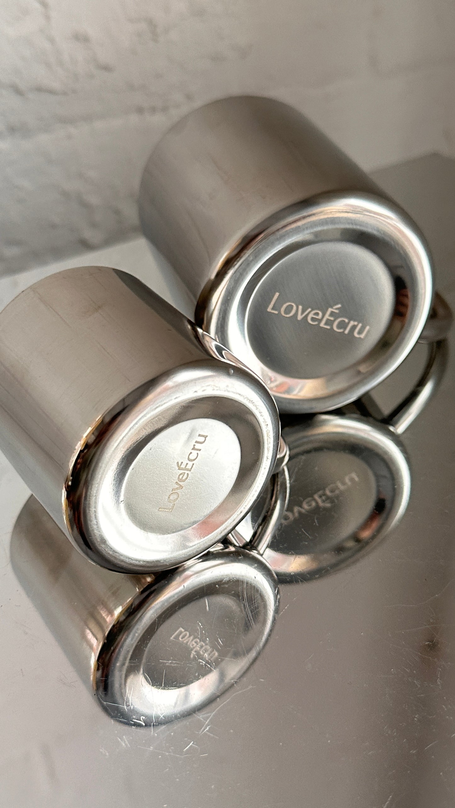 Set of 3 Stainless Barista Cups
