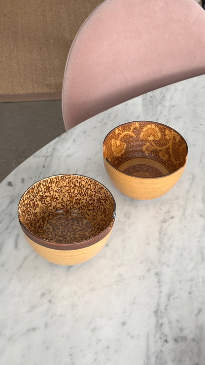 Pair of Decorated Rice Bowls