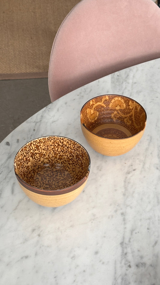 Pair of Decorated Rice Bowls