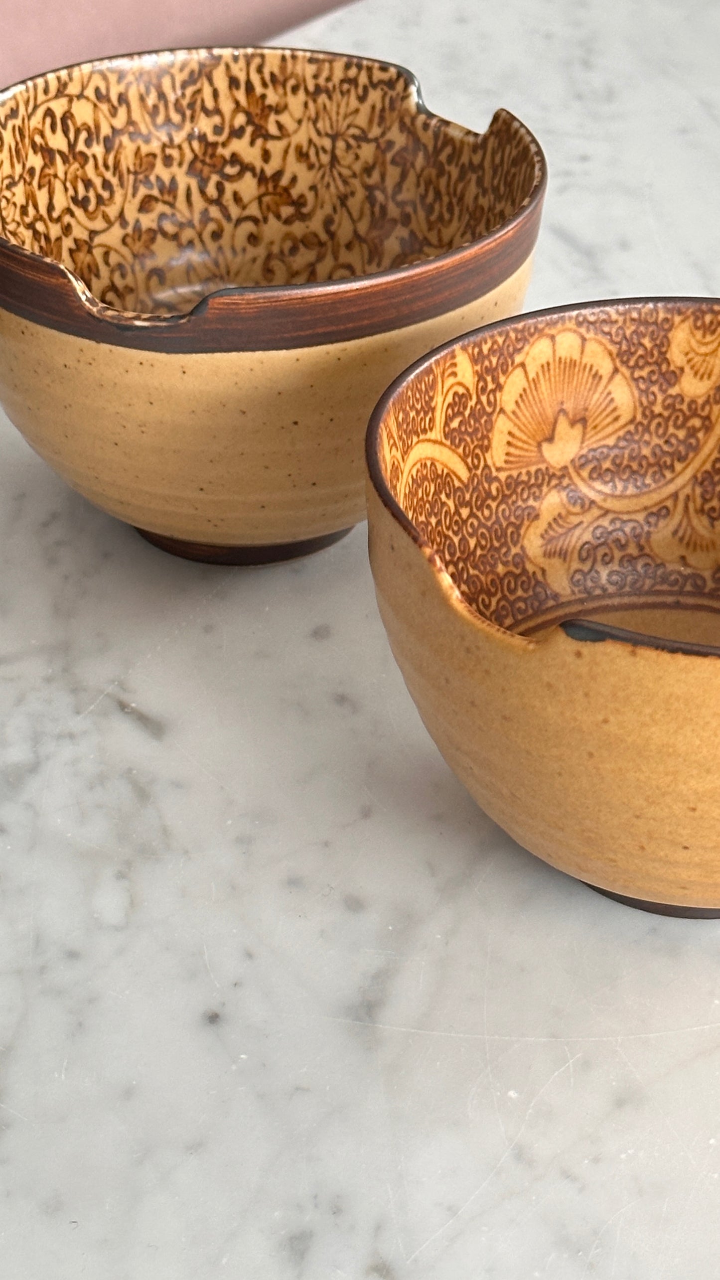 Pair of Decorated Rice Bowls