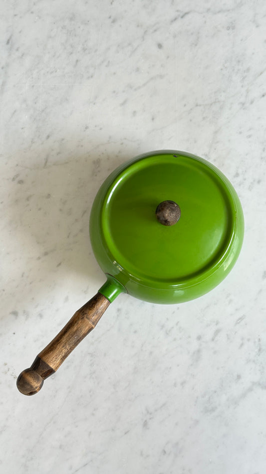 Vintage Green Enamel Pot