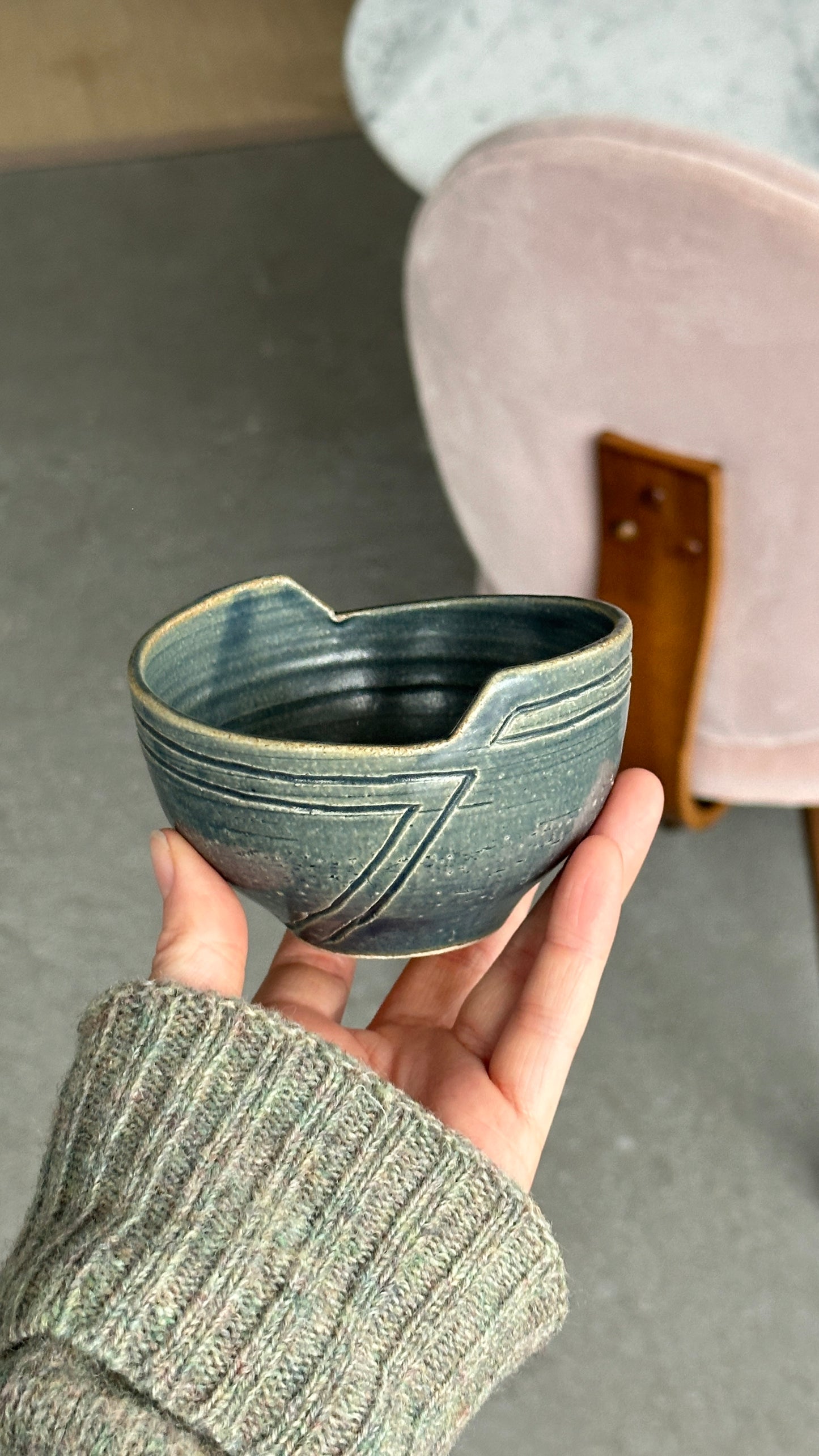 Handmade Ceramic Bowl by G. Fujar