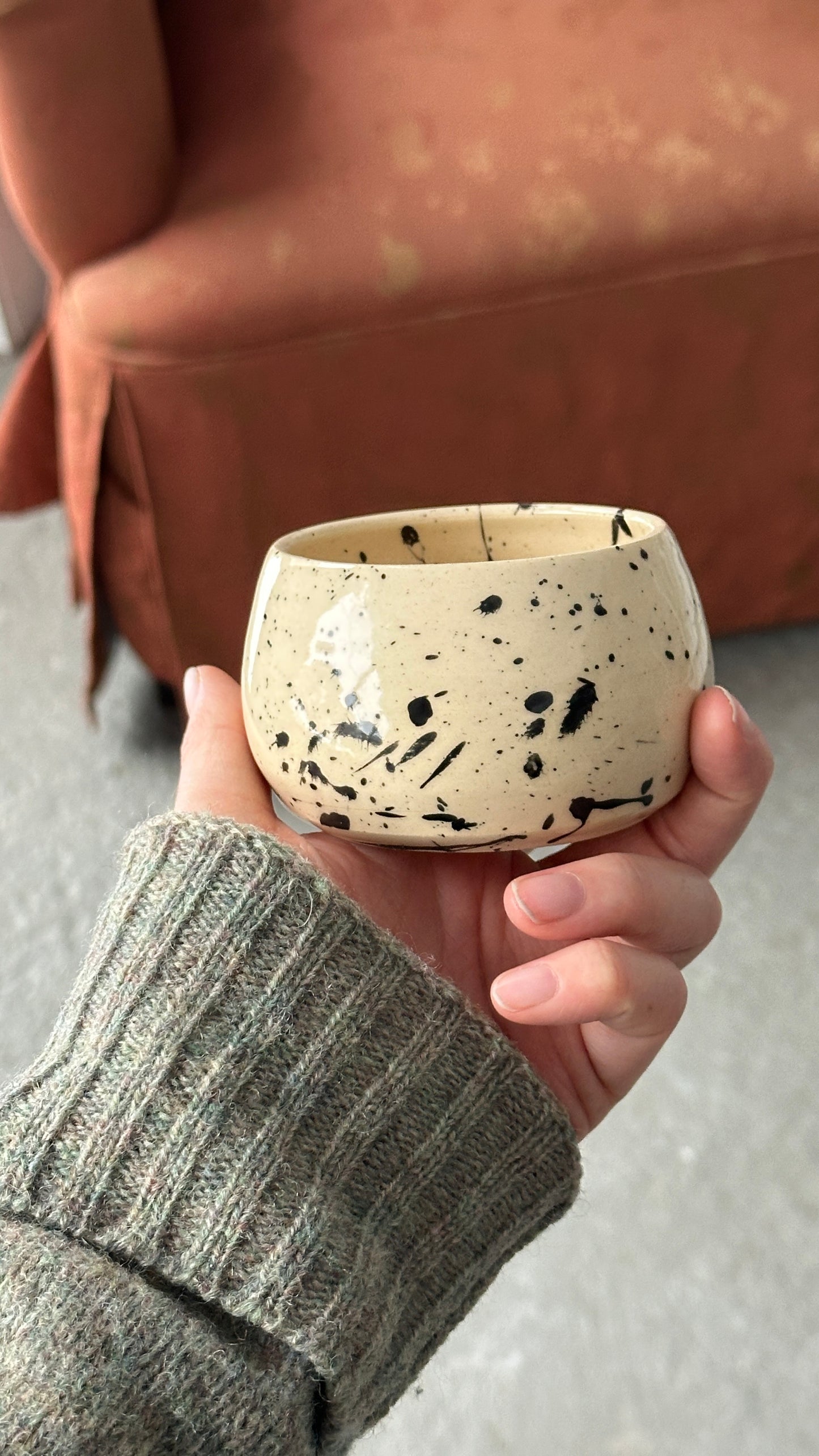 Small Ceramic Splatter Bowl