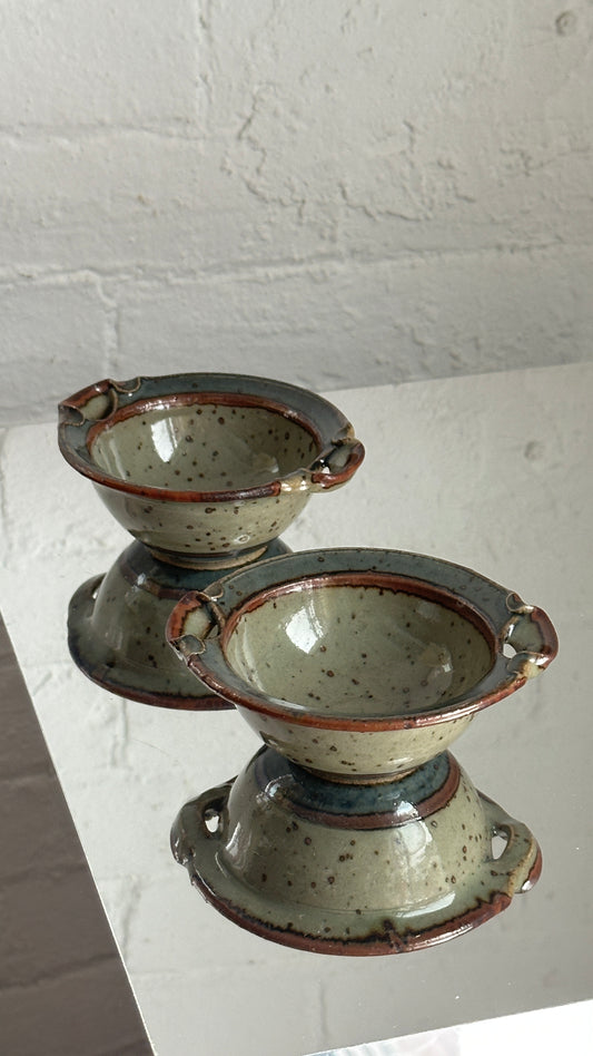 Pair of Ceramic Bowls by David Winkley of Vellow Pottery, England