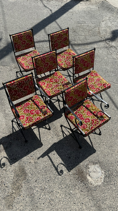 Set of 6 Wrought Iron Chairs