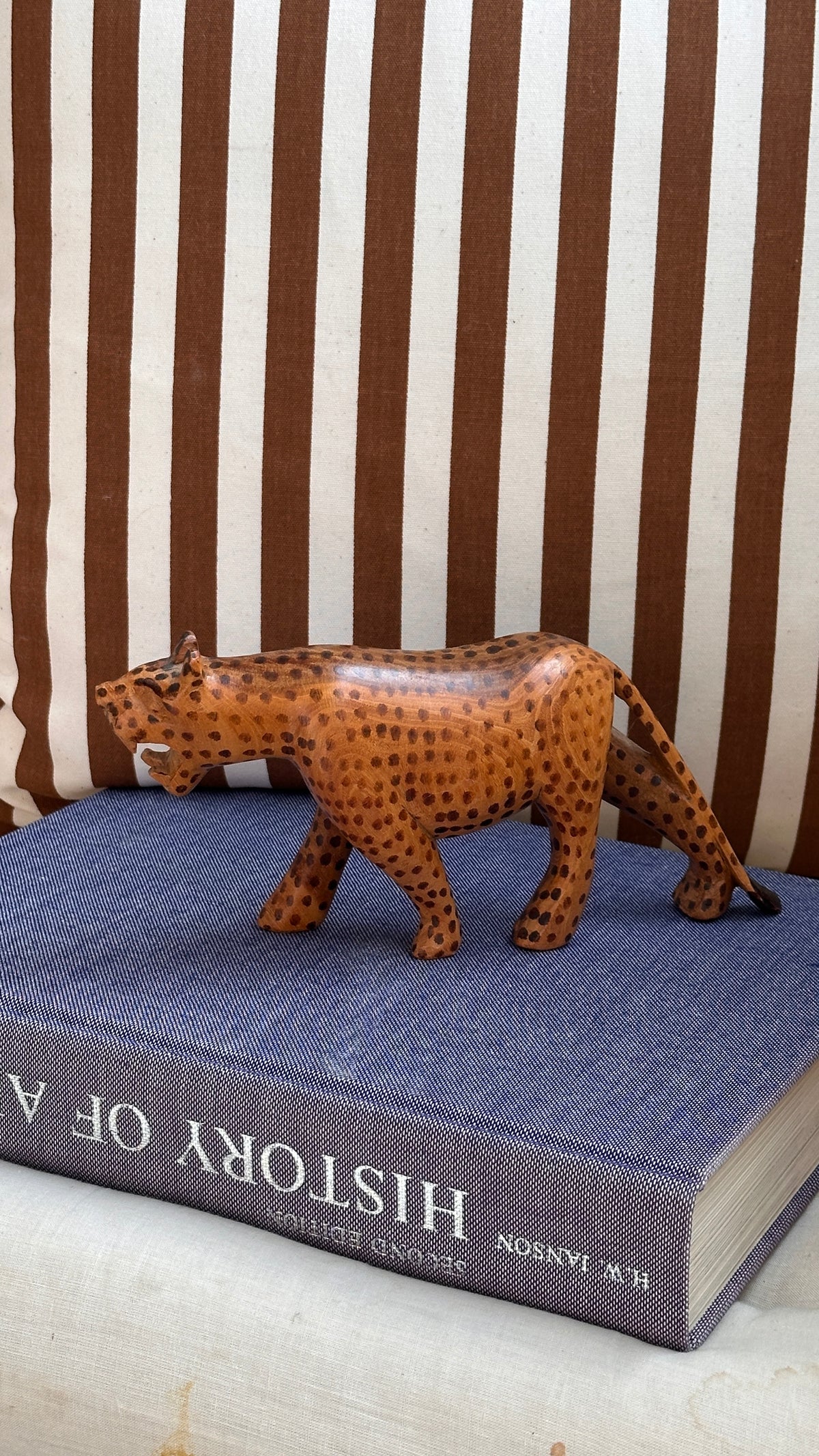 Carved Wooden Cheetah