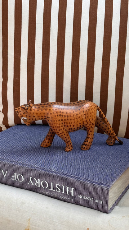 Carved Wooden Cheetah