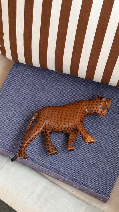 Carved Wooden Cheetah