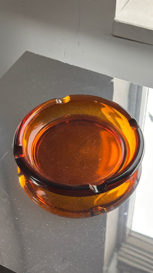 Vintage Amber Ashtray