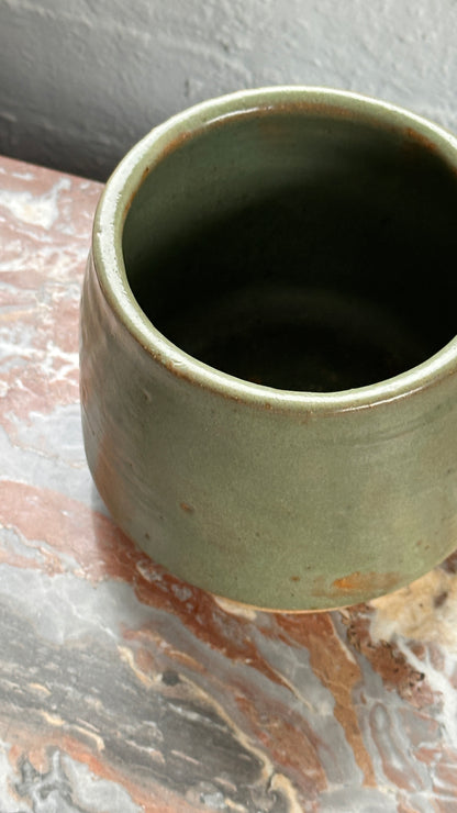 Green Ceramic Vessel / Planter