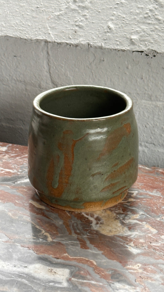 Green Ceramic Vessel / Planter