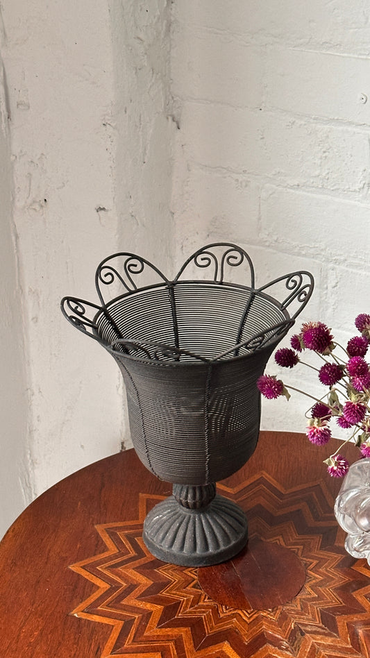 Vintage Wire / Iron Candle Holder