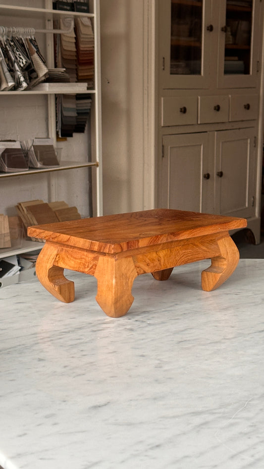 Small Wooden Table for Statue