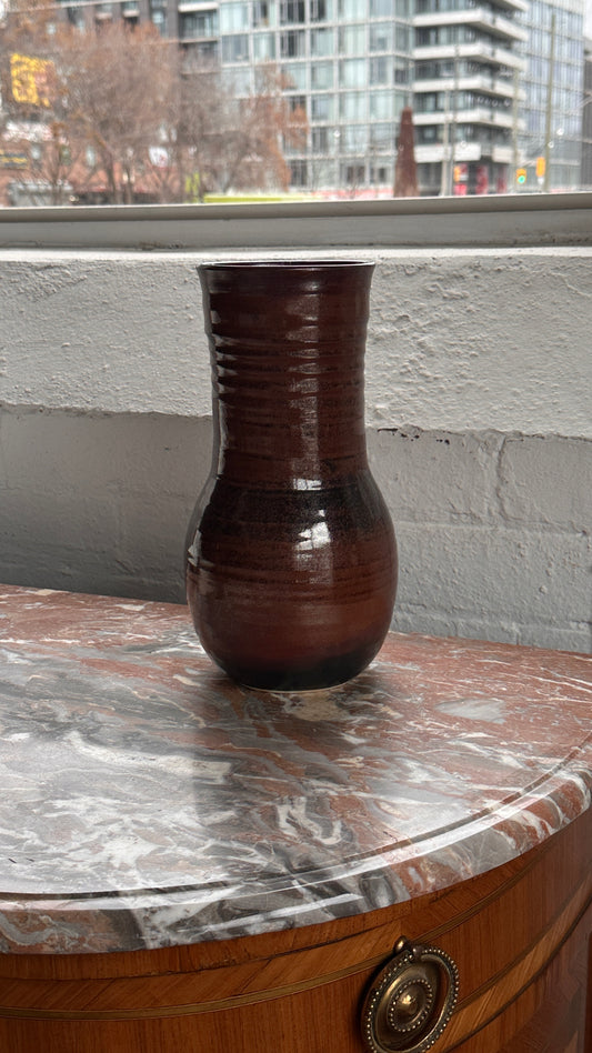 Large Turned Ceramic Vase