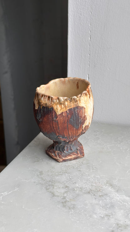 Small Brutalist Ceramic Goblet