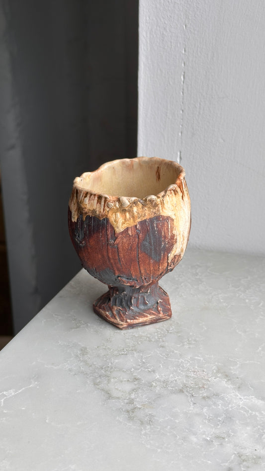 Small Brutalist Ceramic Goblet