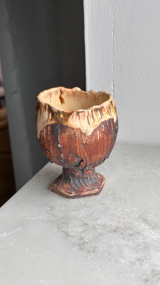 Small Brutalist Ceramic Goblet