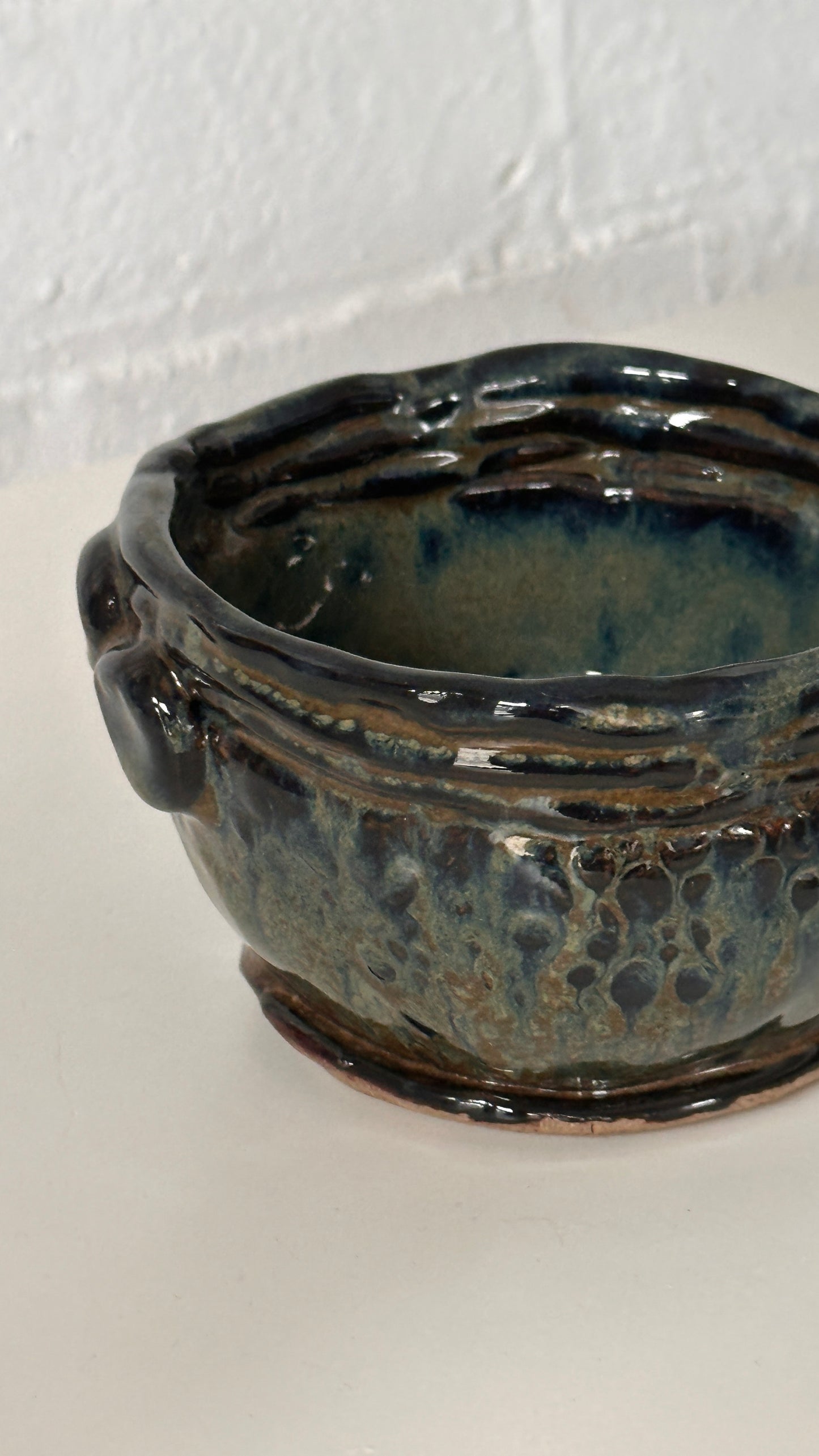 Handmade Ceramic Bowl with Coil Edge