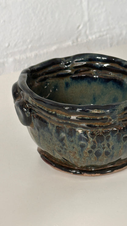 Handmade Ceramic Bowl with Coil Edge