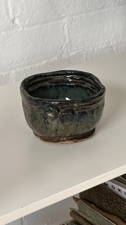 Handmade Ceramic Bowl with Coil Edge