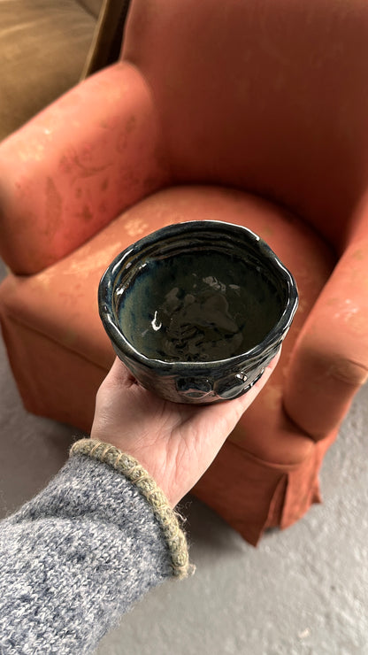 Handmade Ceramic Bowl with Coil Edge