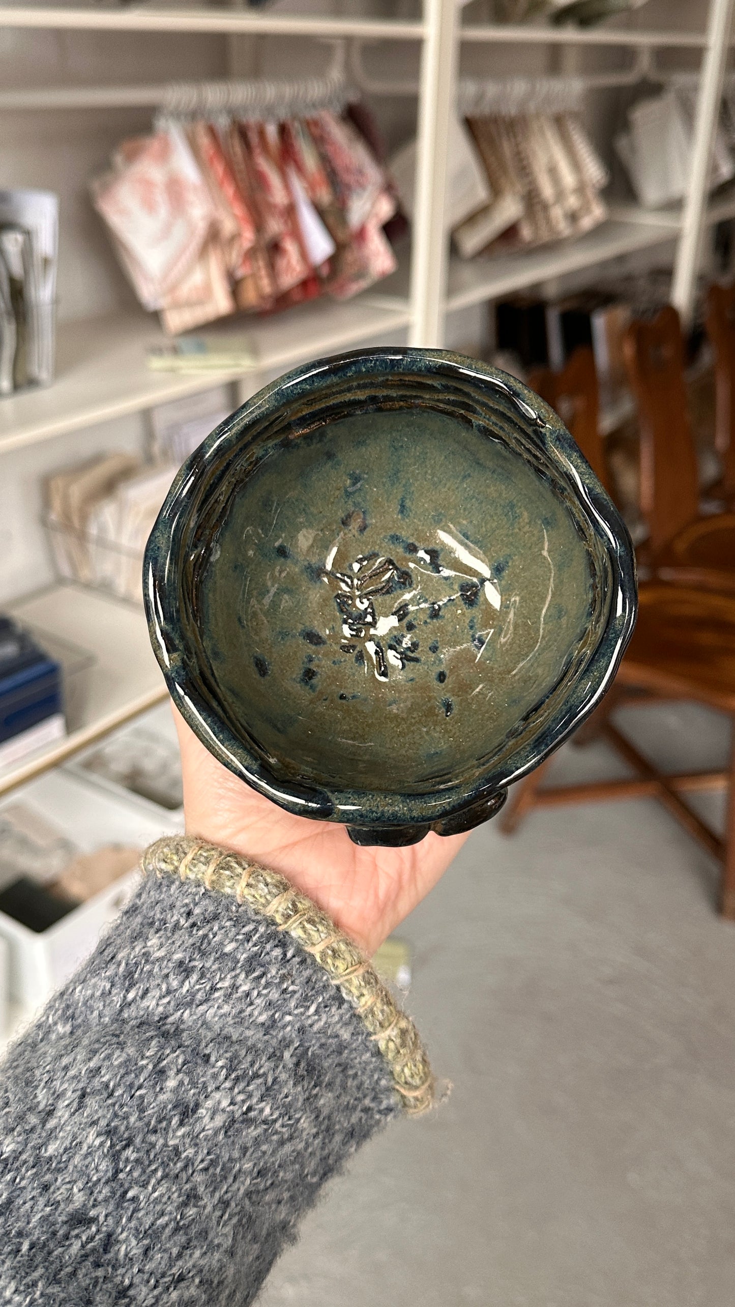 Handmade Ceramic Bowl with Coil Edge