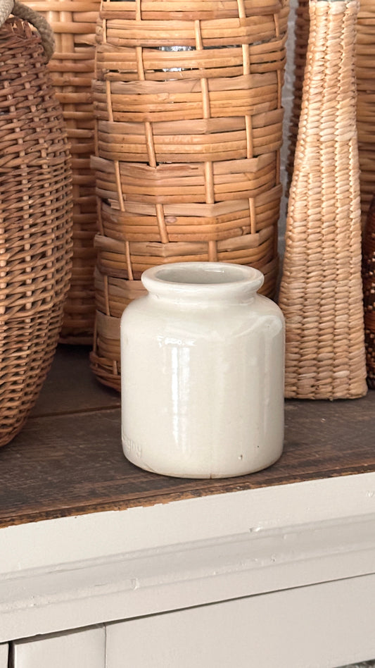 Vintage French Mustard Crock by Lab Lagny