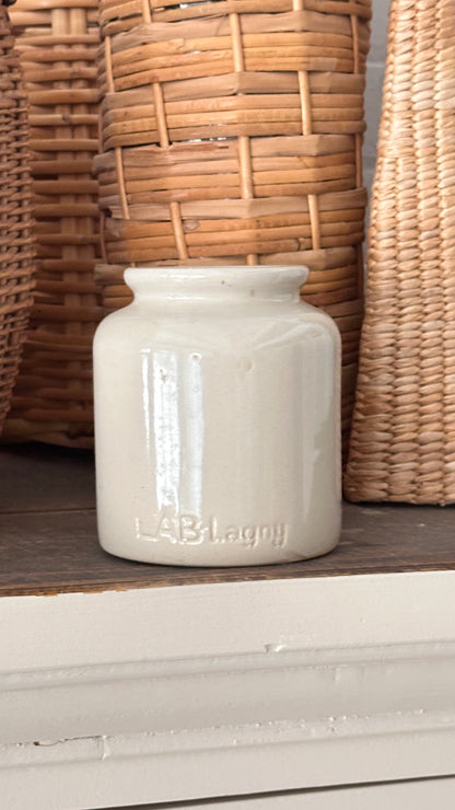 Vintage French Mustard Crock by Lab Lagny
