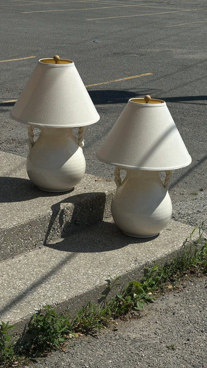Pair of Oversized Ceramic Table Lamps