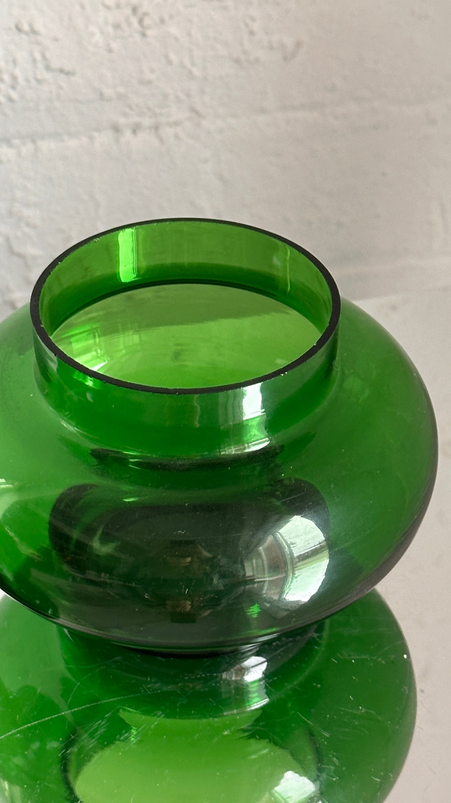 Green Lidded Glass Container