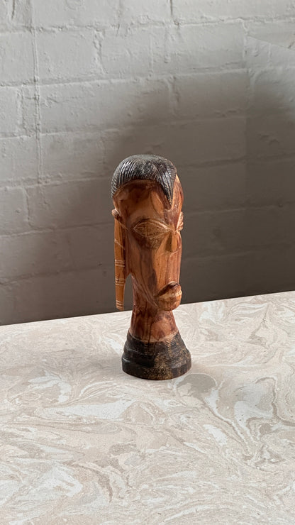 African Carved Wood Bust / Sculpture