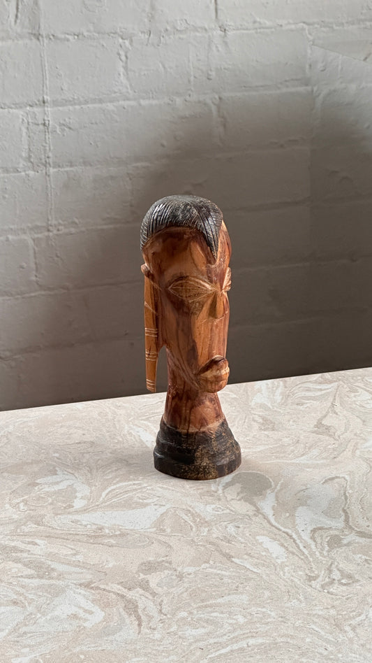 African Carved Wood Bust / Sculpture