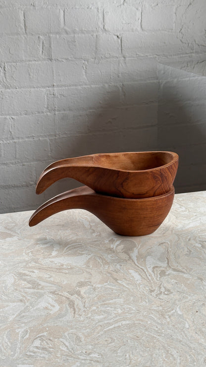 Pair of Wooden Kuksa Mugs